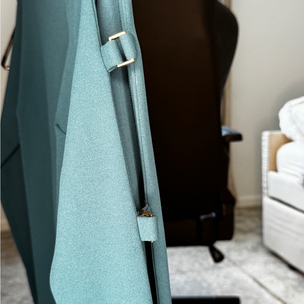 Calvin Klein Long Sleeve Teal Dress - Picture 3 of 4
